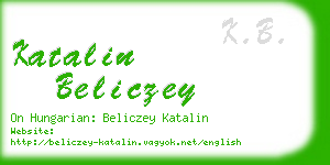 katalin beliczey business card